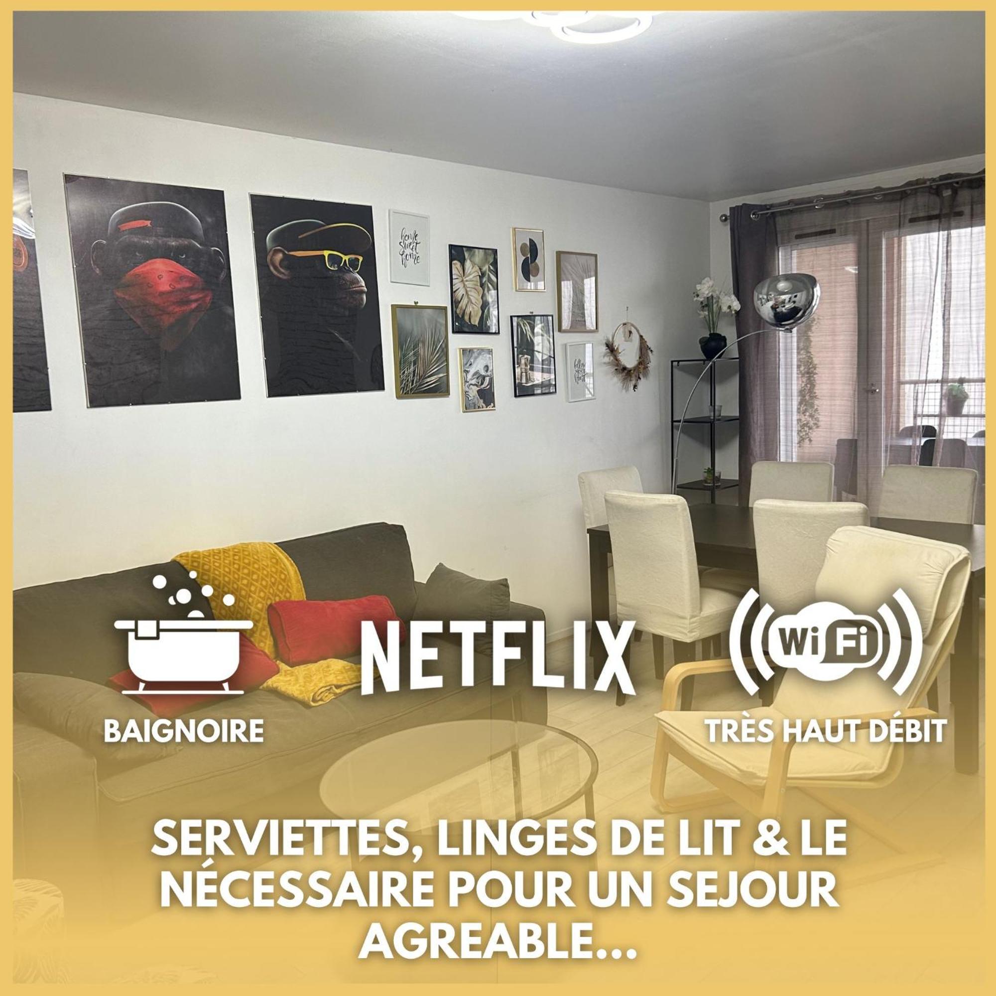 Appartement - Proche Rer - 2 Chambres & 4 Lits Double - Paris Orly Courcouronnes Dış mekan fotoğraf